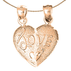 10K, 14K or 18K Gold Love Pendant