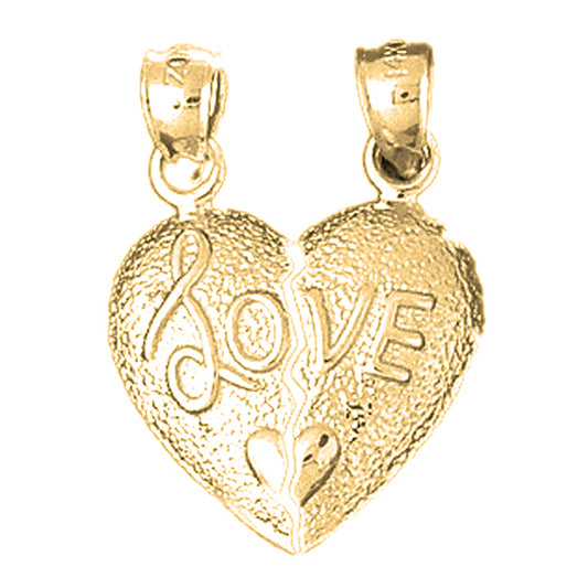 10K, 14K or 18K Gold Love Pendant