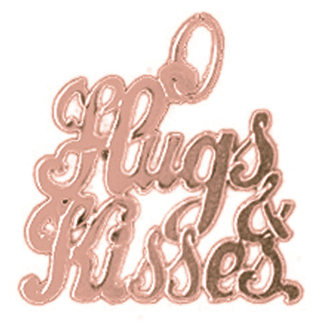 14K or 18K Gold Hugs & Kisses Pendant