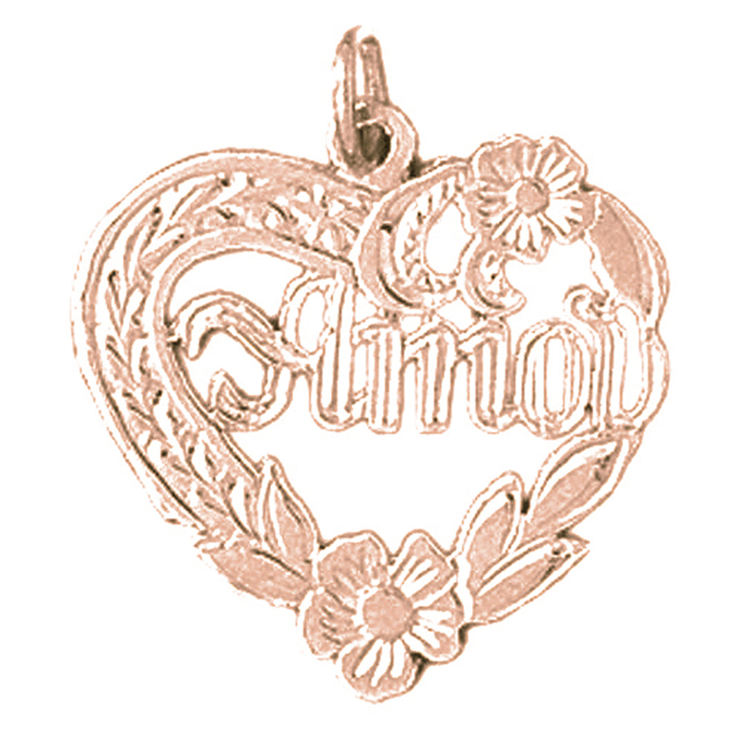 14K or 18K Gold Amor Pendant