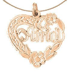 14K or 18K Gold Amor Pendant