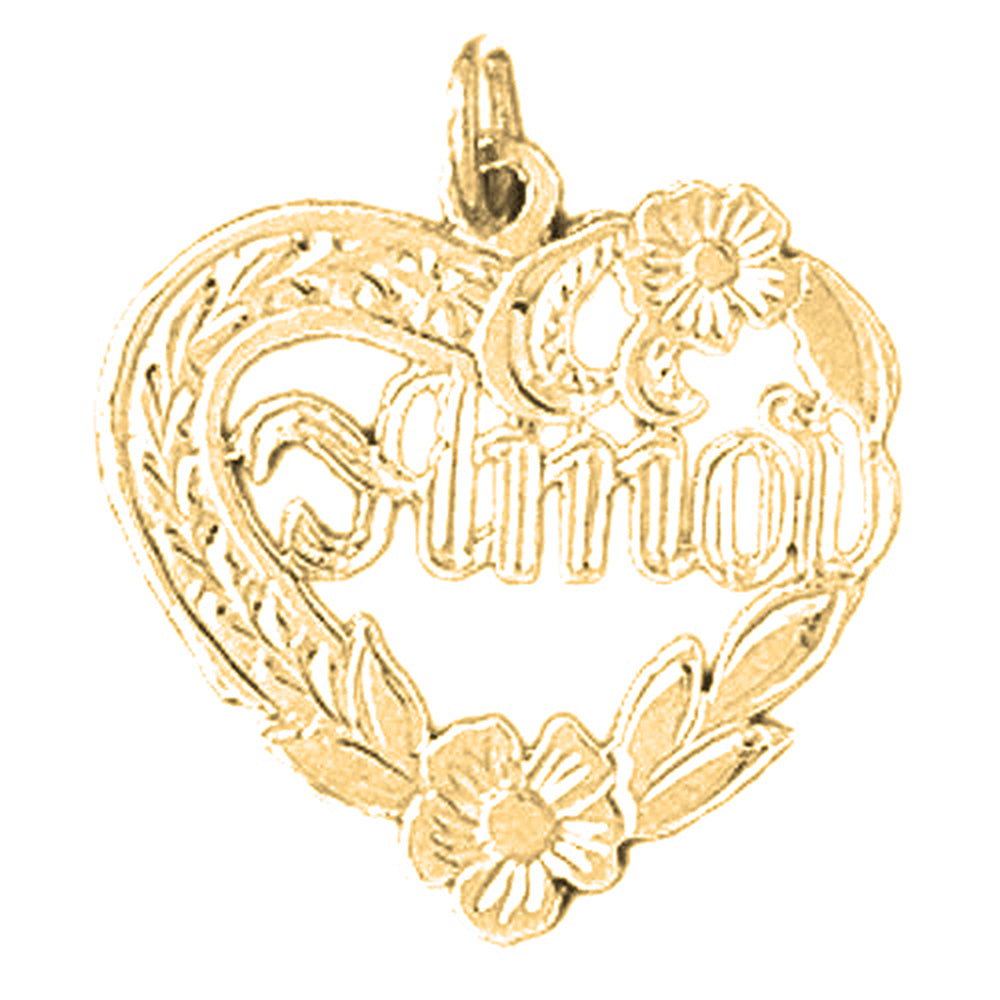 14K or 18K Gold Amor Pendant