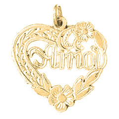 14K or 18K Gold Amor Pendant