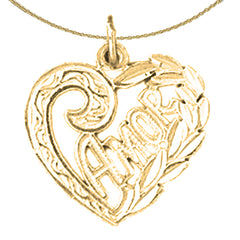 14K or 18K Gold Amor Pendant