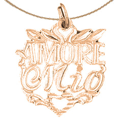 14K or 18K Gold Amor Mio Pendant