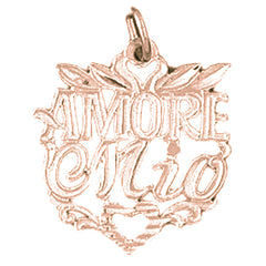 14K or 18K Gold Amor Mio Pendant