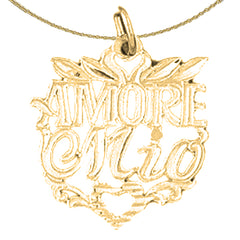 14K or 18K Gold Amor Mio Pendant