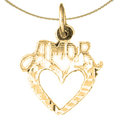 14K oder 18K Gold Amor Anhänger