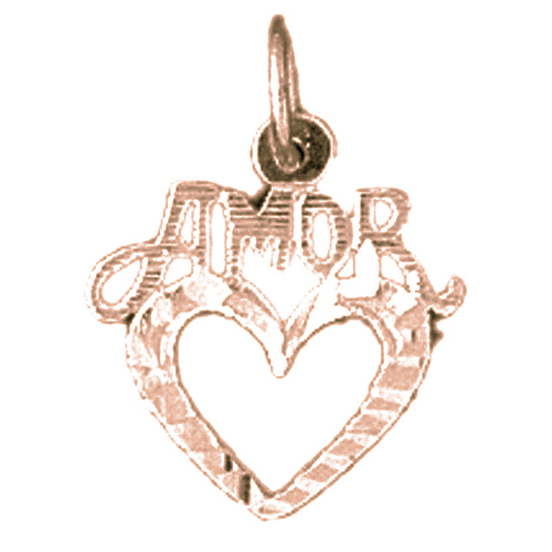 14K or 18K Gold Amor Pendant