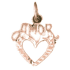 14K or 18K Gold Amor Pendant