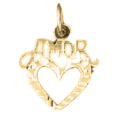 14K or 18K Gold Amor Pendant