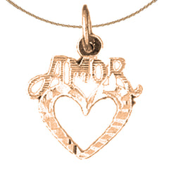 Colgante Amor de Oro de 14K o 18K