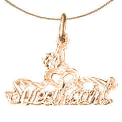 14K or 18K Gold #1 Sweetheart Saying Pendant