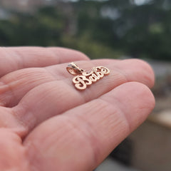 14K or 18K Gold Babe Saying Pendant