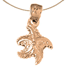 14K or 18K Gold Starfish Pendant