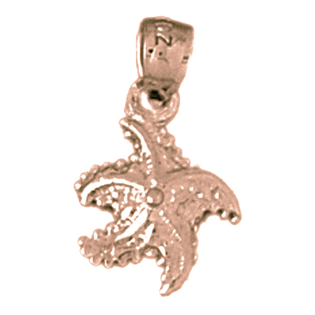 14K or 18K Gold Starfish Pendant