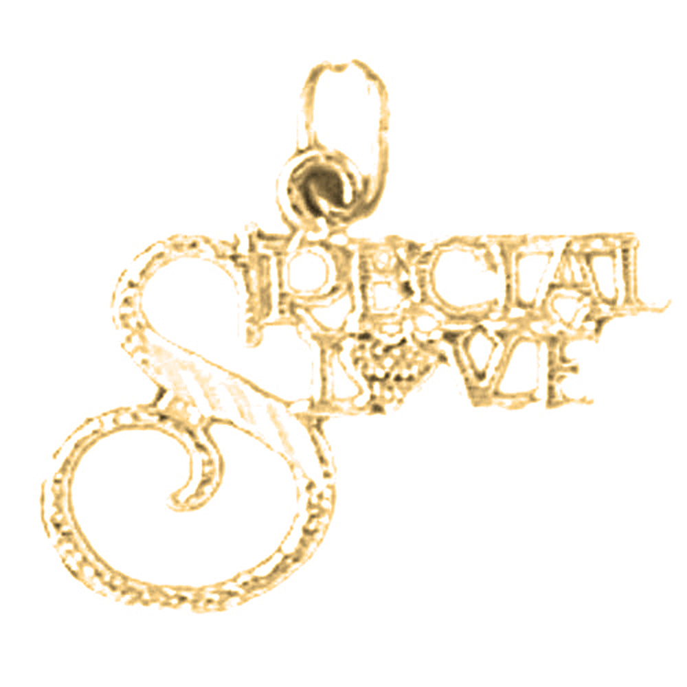 14K or 18K Gold Special Lover Saying Pendant