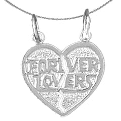 14K or 18K Gold Breakable Forever Lovers Saying Pendant