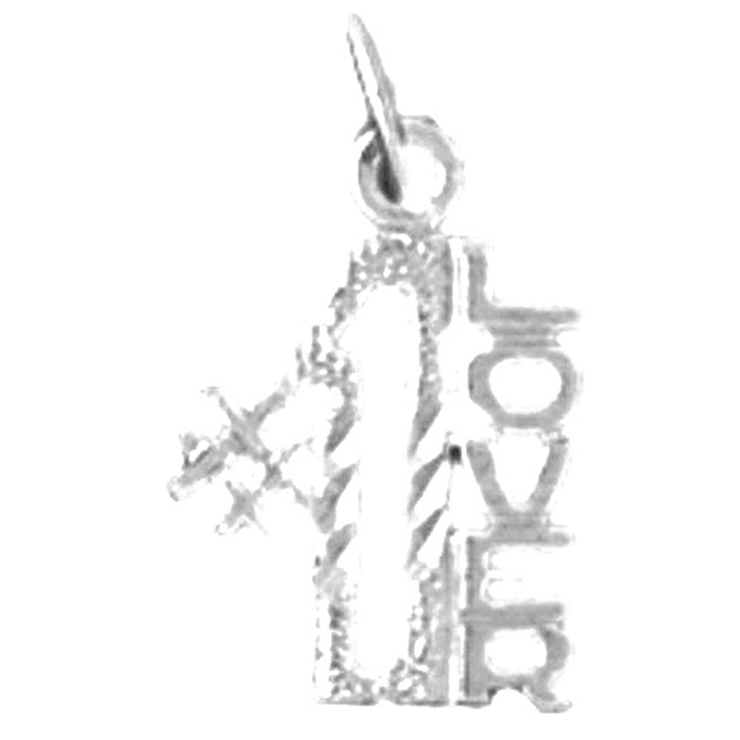 14K or 18K Gold #1 Lover Saying Pendant