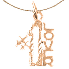 14K or 18K Gold #1 Lover Saying Pendant