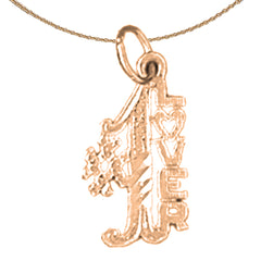 14K or 18K Gold #1 Lover Saying Pendant