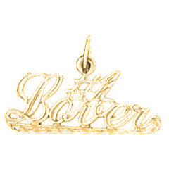 14K or 18K Gold #1 Lover Saying Pendant