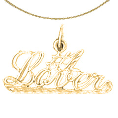 14K or 18K Gold #1 Lover Saying Pendant