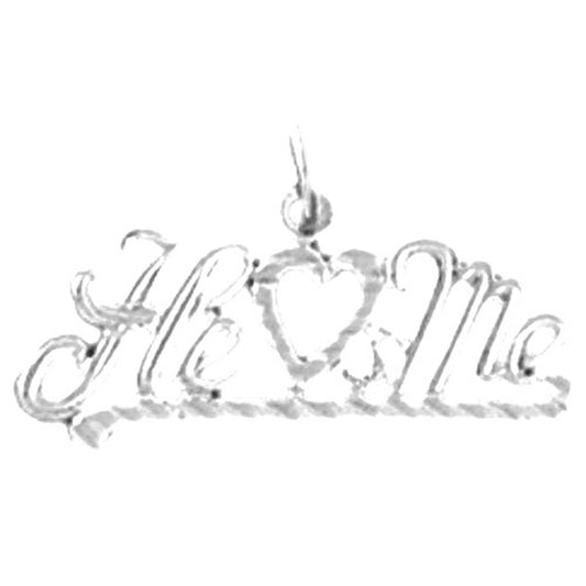 14K or 18K Gold He Loves Me Saying Pendant