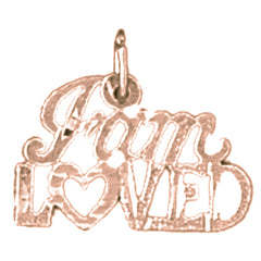 14K or 18K Gold I am Loved Saying Pendant