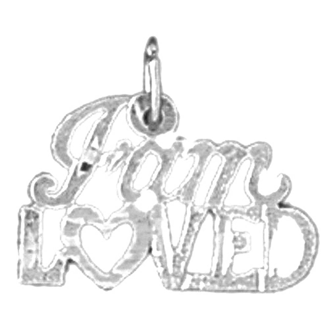 14K or 18K Gold I am Loved Saying Pendant