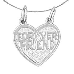 14K or 18K Gold Forever Friend In Heart Pendant