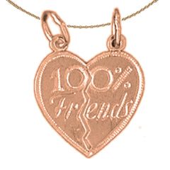 14K or 18K Gold 100% Friends In Heart Pendant