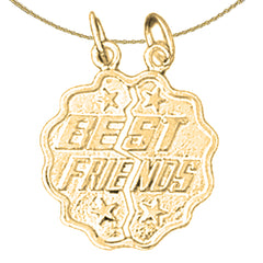 Best-Friends-Anhänger aus 10 Karat, 14 Karat oder 18 Karat Gold