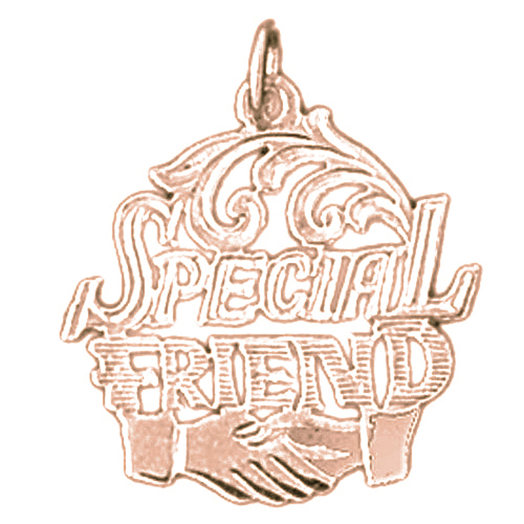 14K or 18K Gold Special Friend Pendant