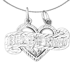 14K or 18K Gold Best Friend In Heart Pendant