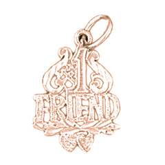 14K or 18K Gold #1 Friend Pendant