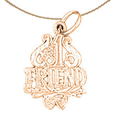 14K or 18K Gold #1 Friend Pendant