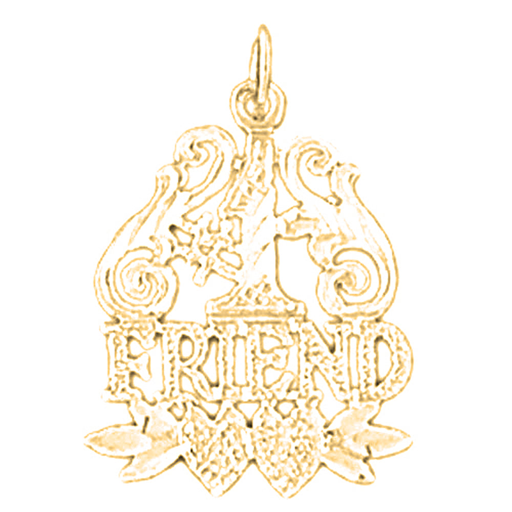 14K or 18K Gold #1 Friend Pendant