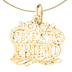 14K oder 18K Gold Best Friends Anhänger