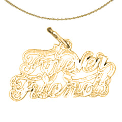 14K or 18K Gold Forever Friends Pendant