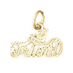 14K or 18K Gold #1 Friend Pendant