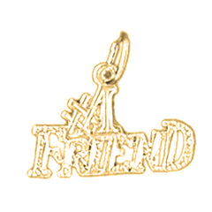 14K or 18K Gold #1 Friend Pendant