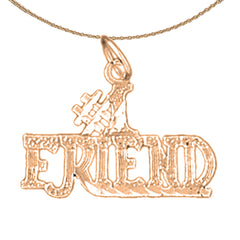 14K or 18K Gold #1 Friend Pendant