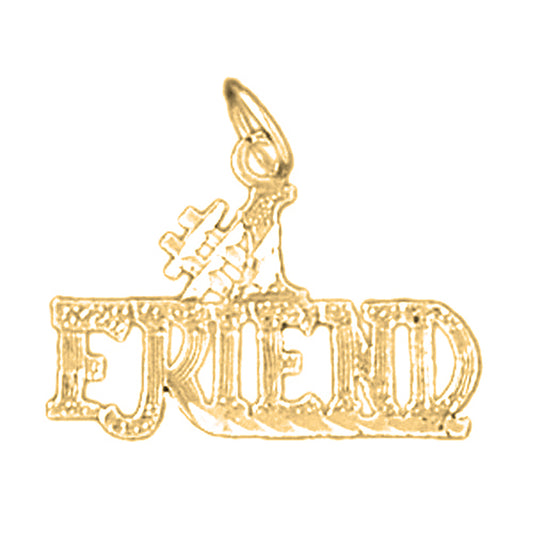 14K or 18K Gold #1 Friend Pendant