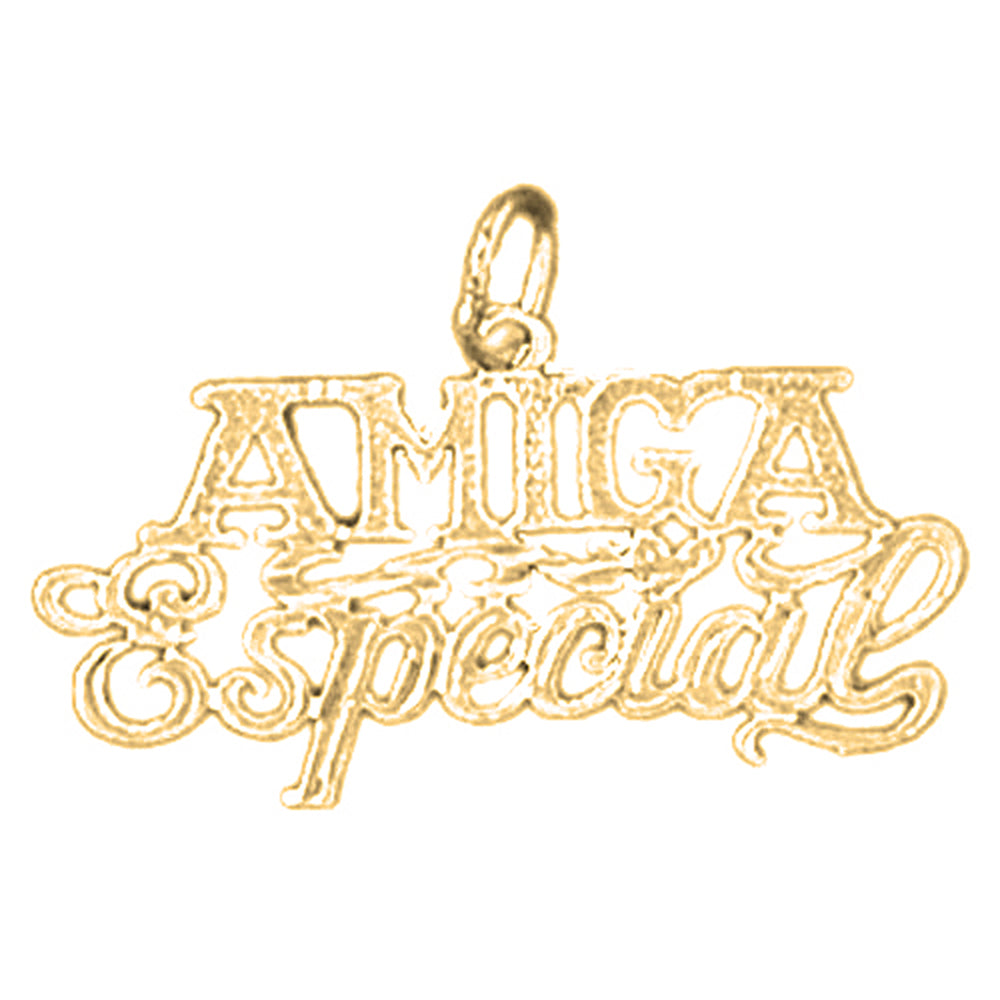 14K or 18K Gold Amiga Especial Pendant