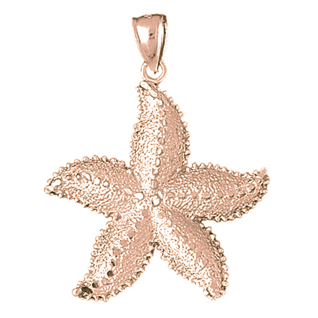 10K, 14K or 18K Gold Starfish Pendant