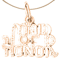 14K or 18K Gold Maid Of Honor Pendant