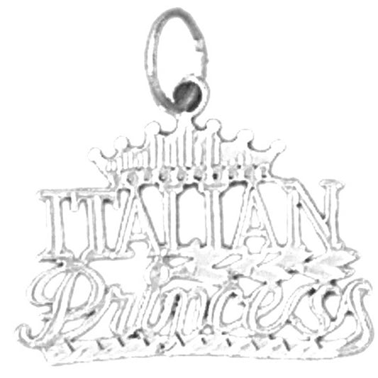 14K or 18K Gold Italian Princess Pendant