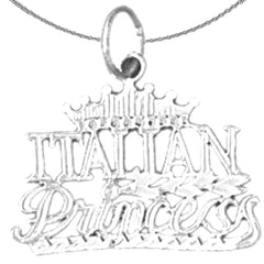 Italienischer Prinzessinnen-Anhänger aus 14 Karat oder 18 Karat Gold