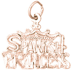 14K or 18K Gold Spanish Princess Pendant